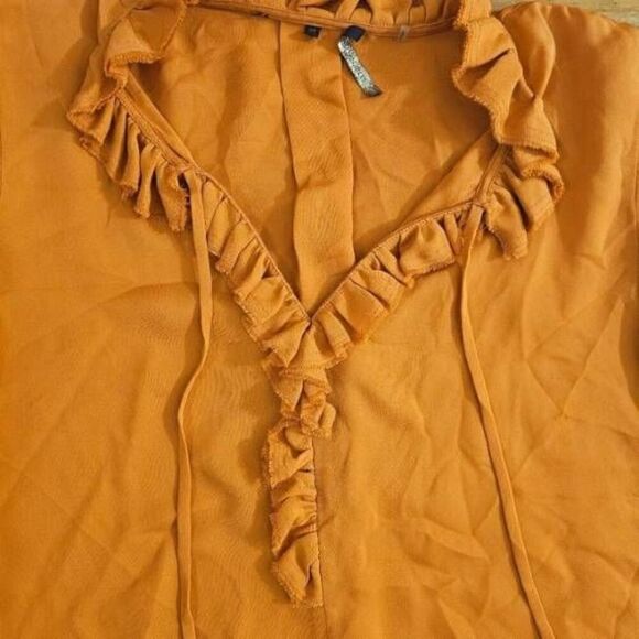 Kobi Halperin Silk Ruffle Blouse XS Balloon Sleeve - Picture 6 of 12